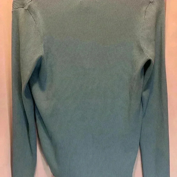 Charter Club Cardigan Womens small Blue Silk Tight Knit Sweater Button Front nwt - Picture 5 of 5
